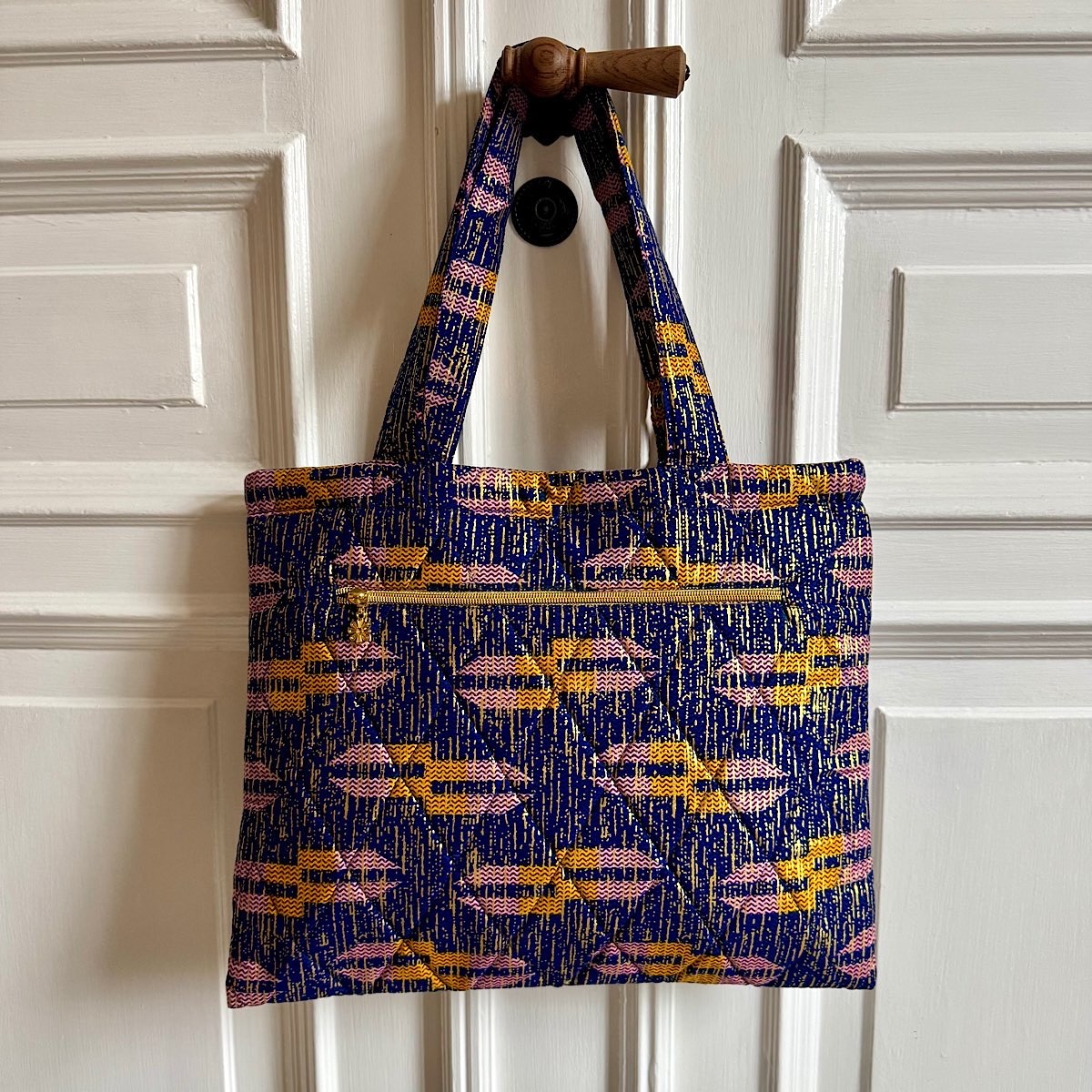 Quiltet stoftaske Sage